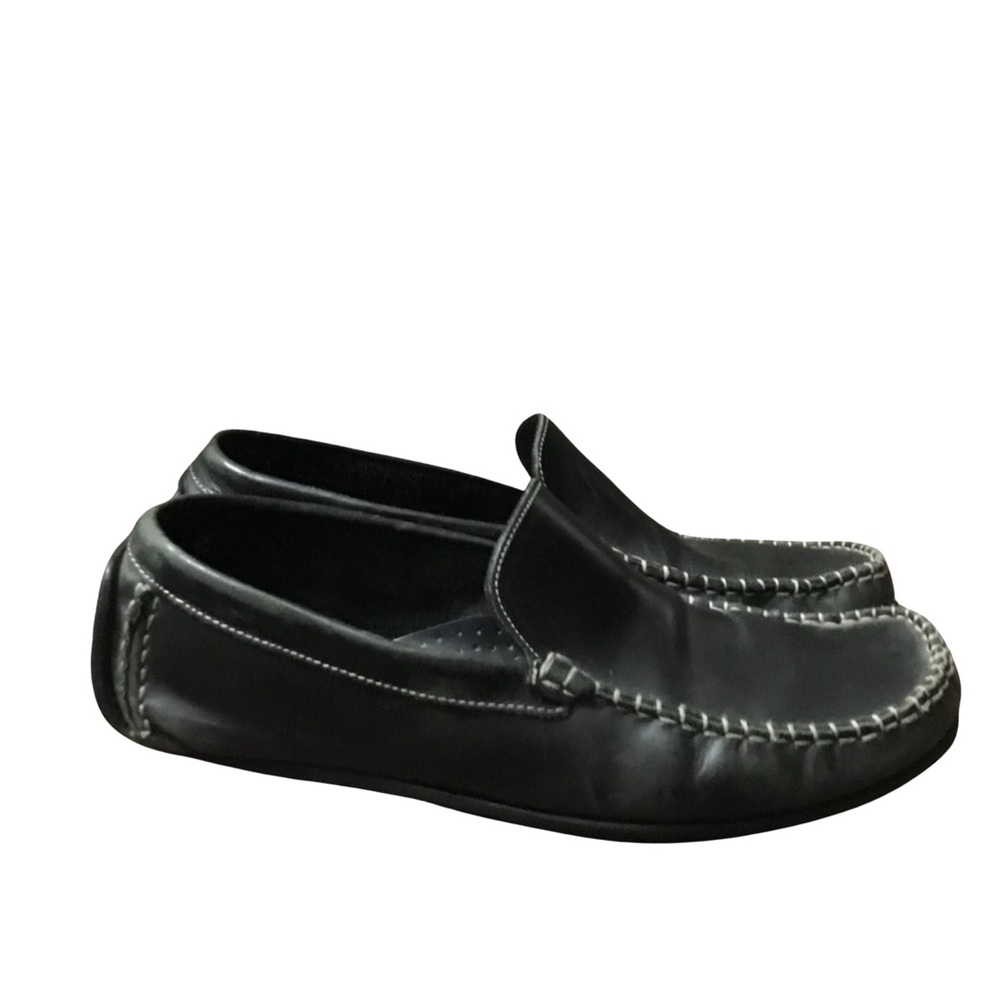 🪷 Men’s Vincenti Black Leather Flexible Shoes